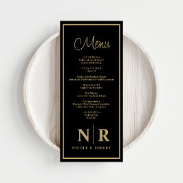 Menu Recepção De Monograma De Casamento Ou Janto De Noi