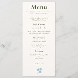 Menu Recepção Floral Silvestre Rústica e Elegante