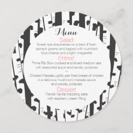 Menu redondo Birch Trees