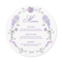 Menu Redondo Floral Lilical Lavanda