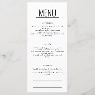 Menu Restaurant Cafe Lounge