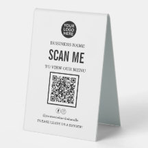 Menu Restaurante Código QR Logotipo comercial