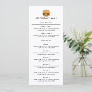 Menu Restaurante Cute Burger