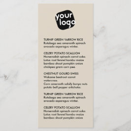 Menu Restaurante de logotipo personalizado de banda mod