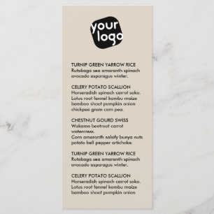 Menu Restaurante de logotipo personalizado de banda mod