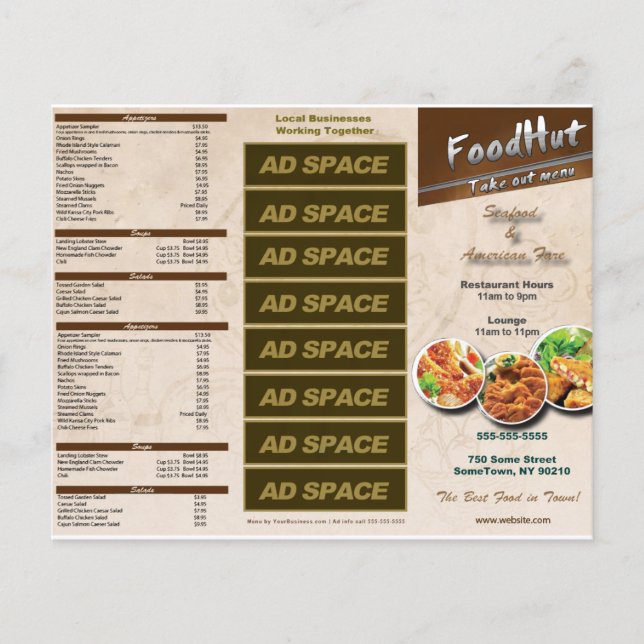 Menu Restaurante Tridold (Frente)