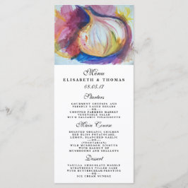 Menu Retrato de alho - pintura artística em colagem