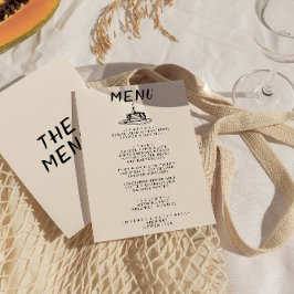 Menu Retrô Escrito De Mão Bolo Quirky Bold Casamento