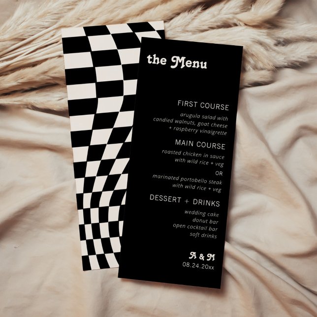 Menu Retro Modern Chic Checker (Criador carregado)