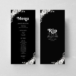 Menu Rip Para A Minha Festa Negra aniversário de 30 ano