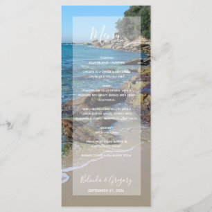Menu Rocky Beach Wedding