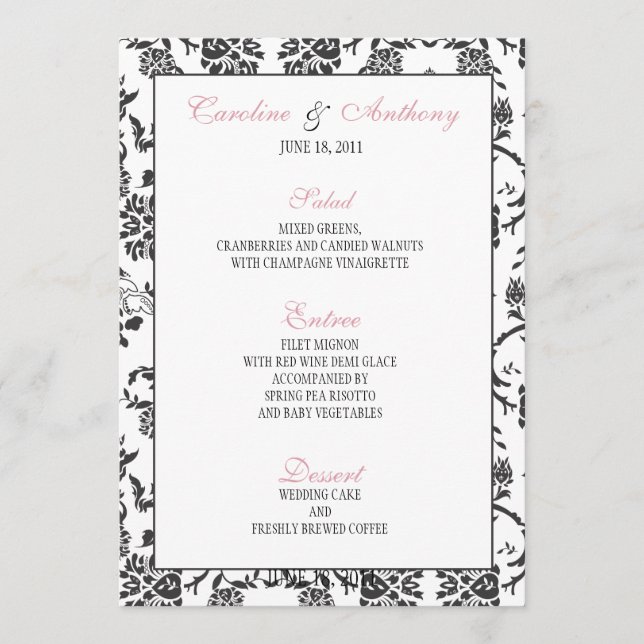 Menu Romance Wedding (Frente)