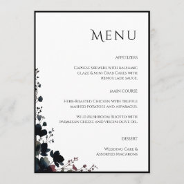 Menu Romantic Floral Wedding Soft Elegant