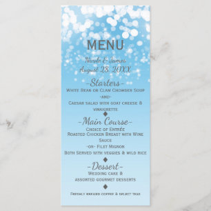 Menu Romântico de Inverno Espetacular Luzes