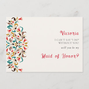 Menu Romântico Moderno Coroa Floral Elegante Casamento