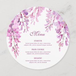 Menu Rondó de glicínias rosa