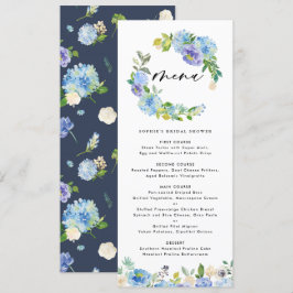 Menu Rosa azul e Chá de panela Hydrangea Wreath