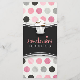 Menu Rosa de 311 bolinhas dos cupcakes de Haute