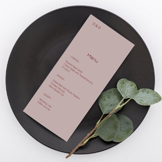 Menu Rosa de empoeiramento mínimo