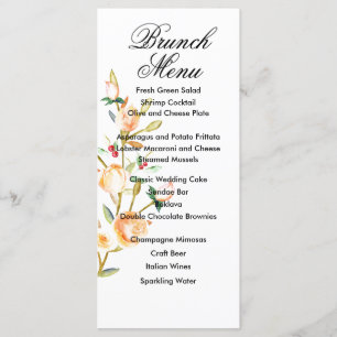 Menu Rosa e Berry Watercolor Casam