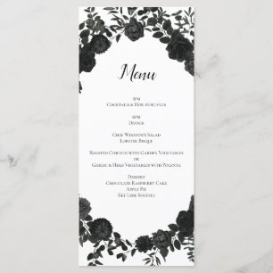 Menu Rosa Gótico Branco e Preto