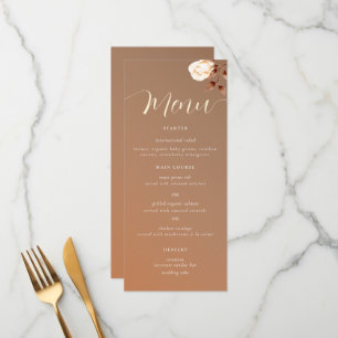 Menu Rosa Simples Clássico Casamento Eucalyptus Terraco