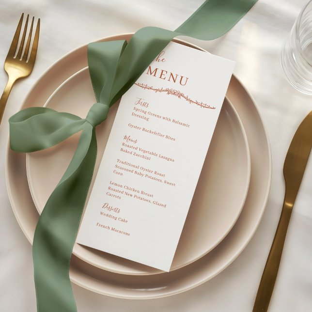Menu Rosa Trepadeira Vinha Terracota Crista Jantar de C (Criador carregado)