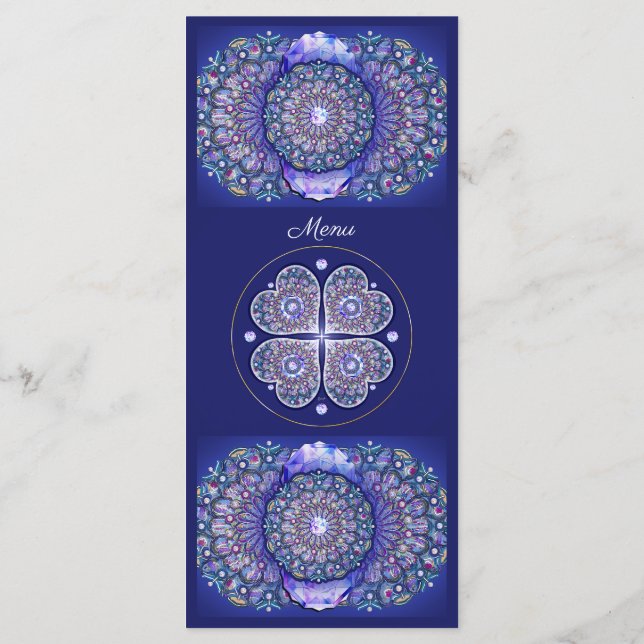 Menu Rosace Azul (Verso)