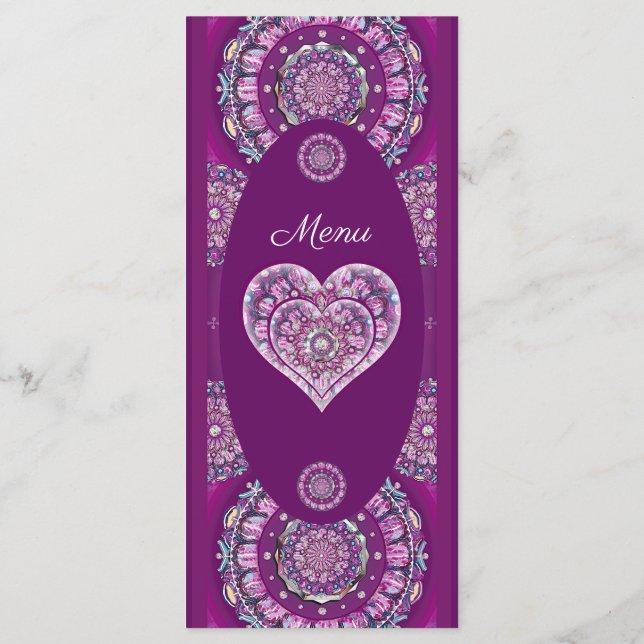 Menu Rosace vermelho cardinal (Verso)