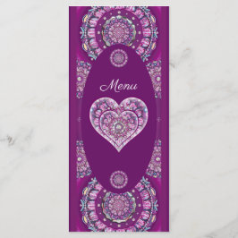 Menu Rosace vermelho cardinal