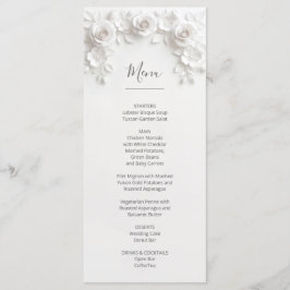 Menu Rosas esculpidas em 3D White