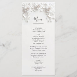 Menu Rosas esculpidas em 3D White