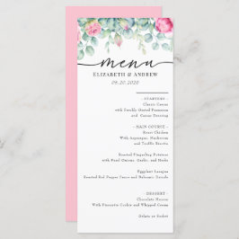 Menu Rosas Eucalyptus | Boho Greenery Casamento Elegant