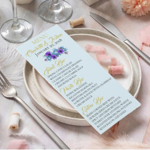 Menu Rosas Rustic Cottage Partido Chá do Wedding Suite
