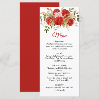 Menu Rosas vermelhas de inverno, Berries, Stems, Casame