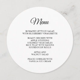 Menu Roteiro Elegante Circular