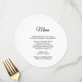 Menu Roteiro Elegante Circular