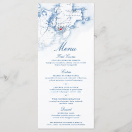 Menu Roteiro Elegante de Marinho do Mapa do Cabo Ann Gl