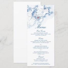 Menu Roteiro Elegante de Marinho do Mapa do Cabo Ann Gl