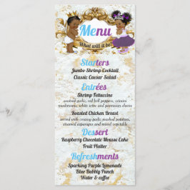 Menu Roxo Elegante | Blue African Gender Revement Photo