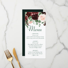 Menu Rustic Blooms | Terracotta e Marsala Red Garland