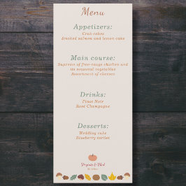 Menu Rustic & Casamento outono