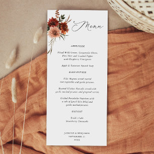 Menu Rustic Earth Florals -V2