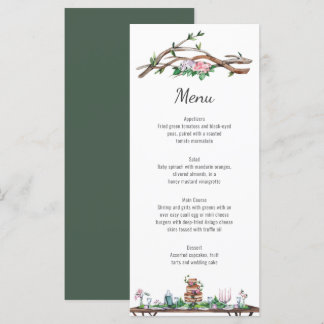 Menu Rustic Elegance Woodland Wedding
