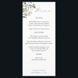 Menu Rustic Eucalyptus Tall<br><div class="desc">Combine o seu casamento ou convites de festas ou tema com os seus Ecalyptus Tall Menus russos. Feita com pintura manual,  a aquarela eucalipto.</div>
