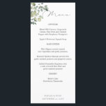 Menu Rustic Eucalyptus Tall<br><div class="desc">Combine o seu casamento ou convites de festas ou tema com os seus Ecalyptus Tall Menus russos. Feita com pintura manual,  a aquarela eucalipto.</div>