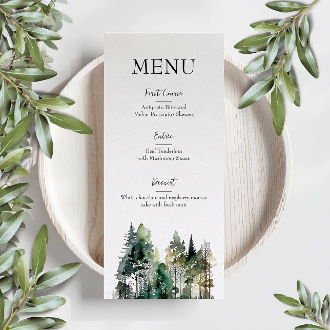 Menu Rustic Forest Wedding (Criador carregado)