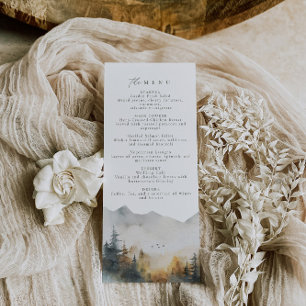 Menu Rustic Forest Wedding