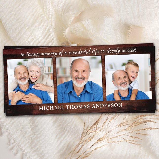 Menu Rustic Memorial 3 Fotografia Funeral Prayer Book C (Criador carregado)