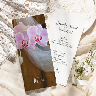 Menu Rustic Orchid Elegance Country Weding